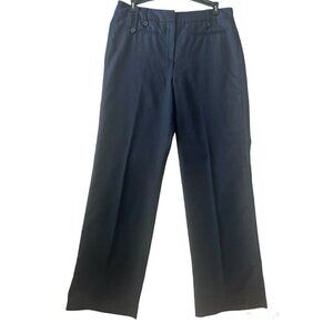 𝅺Larry Levine WOOL Pants Dark Blue Size 10 high waist Trousers dress pant